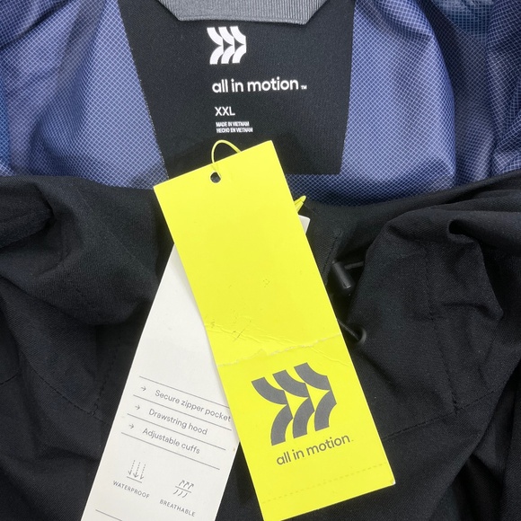 All In Motion Men’s Windbreaker Jacket With Hood XXL - Picture 5 of 6